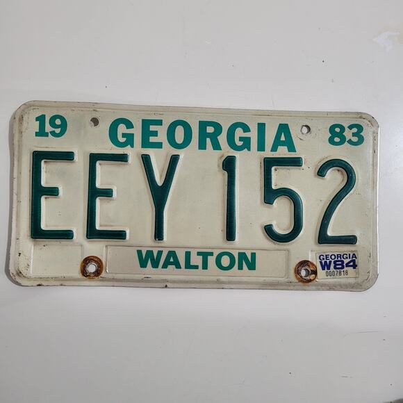 Vintage 1983 Georgia License Plate Automotive Collectible Walton County - Picture 1 of 7